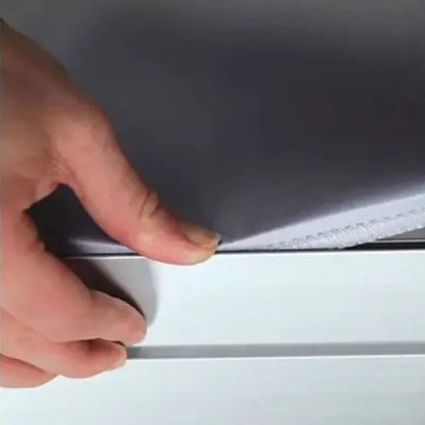 Continue pushing in the remaining silicone beading along each side.