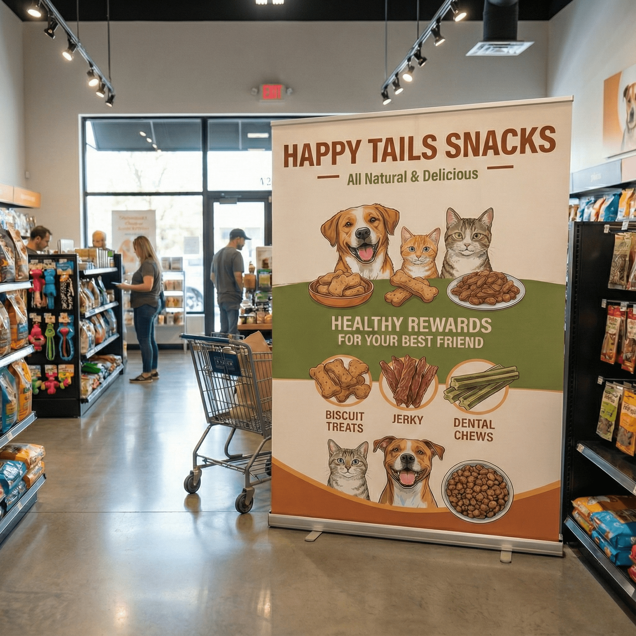 Enhances in-store promotions with vibrant, easy-to-place