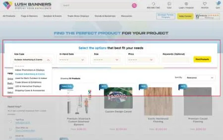 New Quick Product Finder & Advanced Search
