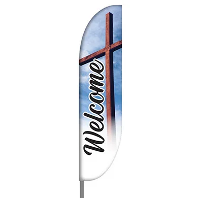 Welcome Feather Flag for Church Image
