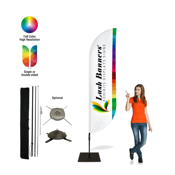 10ft Custom Feather Banners Design