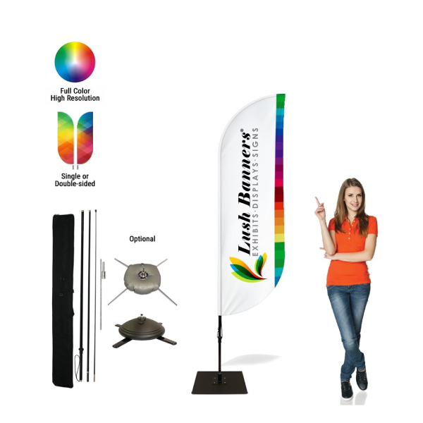 8ft Custom Feather Banners Design