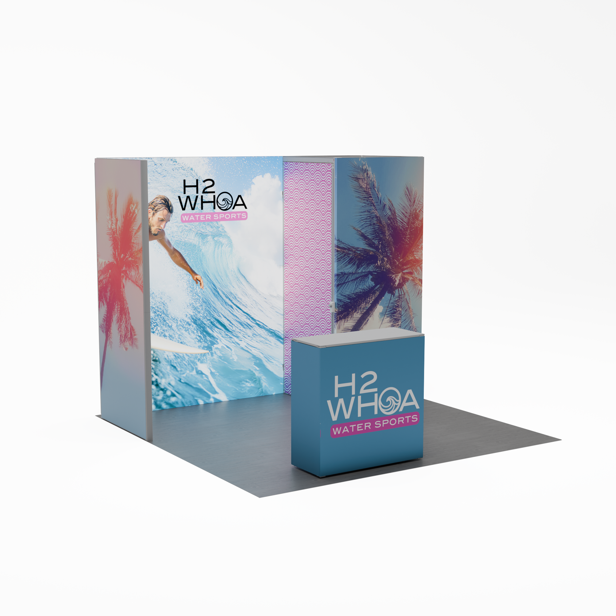 10x10 Modco Modular Trade Show Display QPS01 with Half Side Panels ...