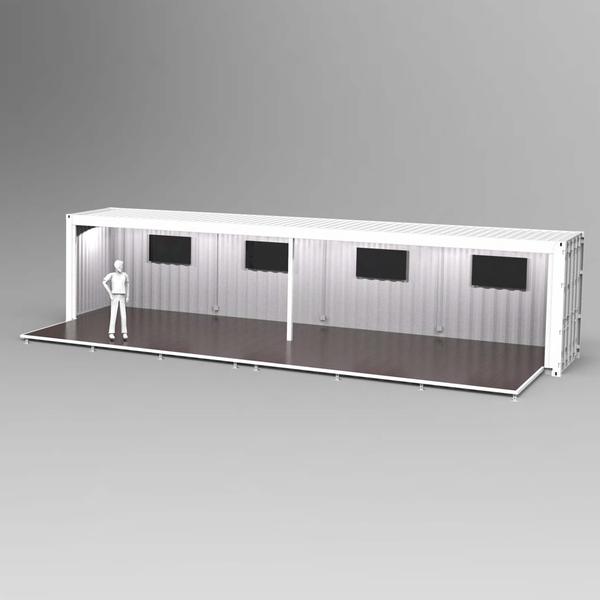 Custom Large Space Container Booths 40ft QQB | Lush Banners